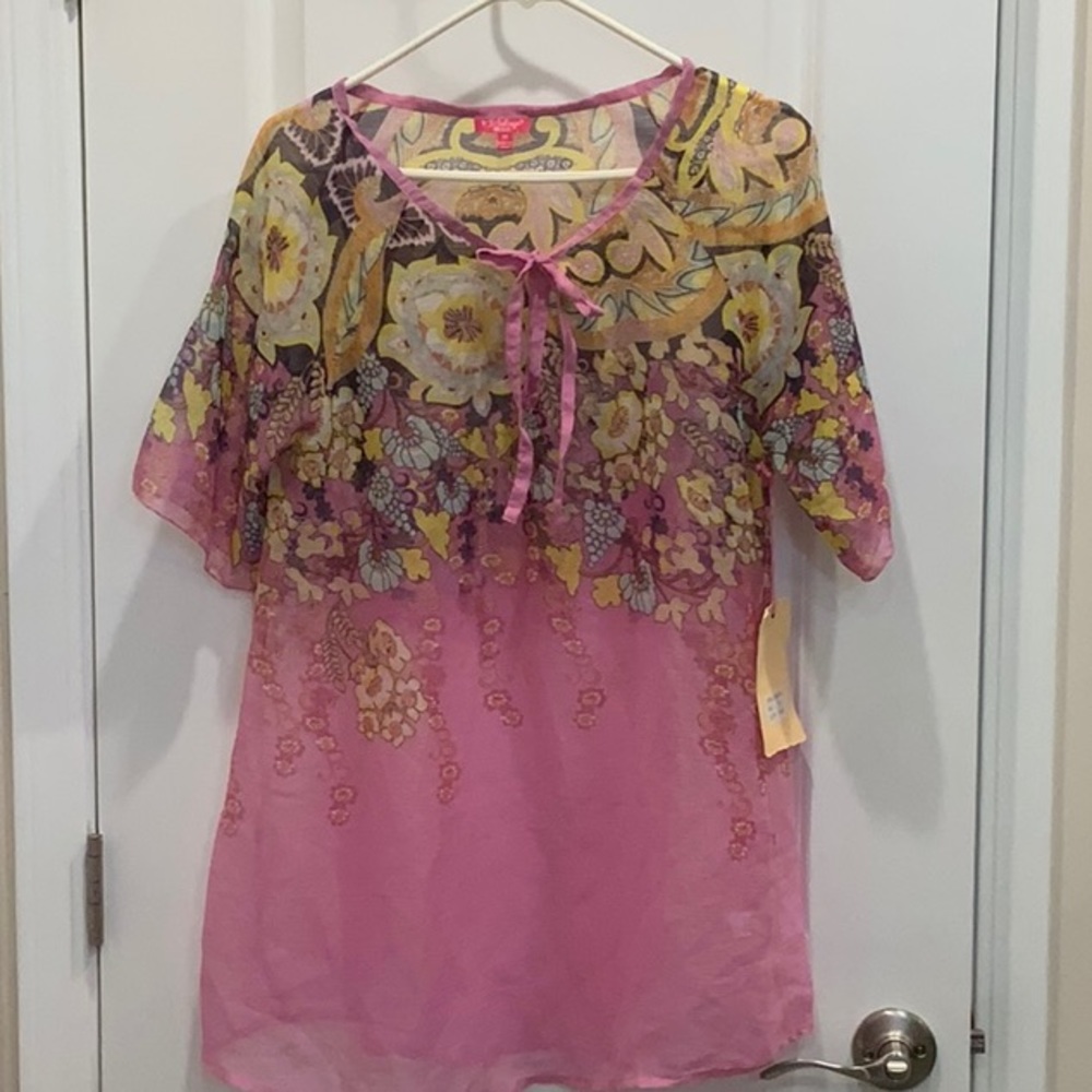 Pretty floral P.J. Salvage Beach coverup, size M